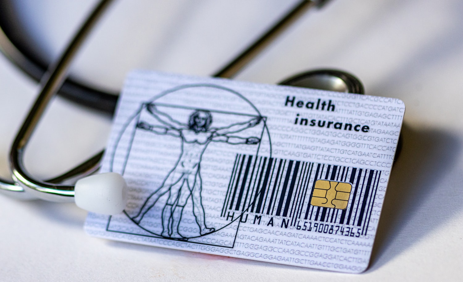 A health insurance card, representing CHAMPVA coverage for family members