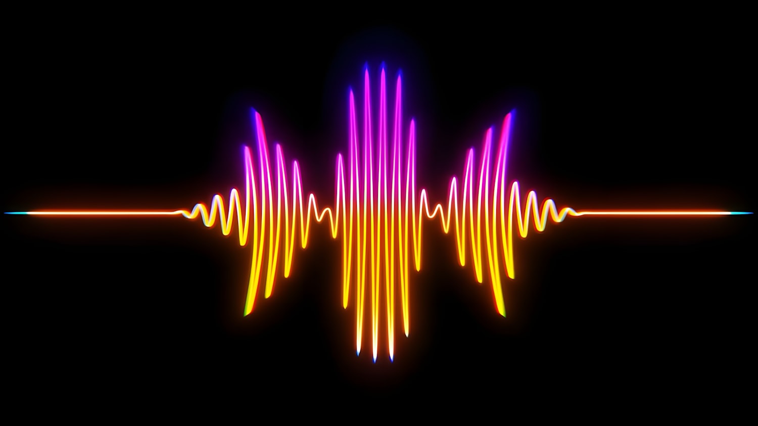 A sound wave visualization, representing the frequencies measured in an audiometry test